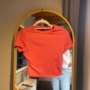 SHEIN Vibrant Coral Crop Top